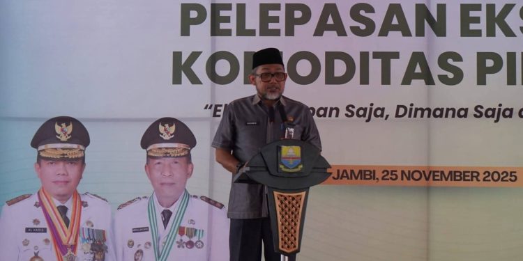 Sekda Sudirman Lepas Ekspor Pinang 36 Ton ke Bangladesh Senilai Rp. 1,3 Miliar Bentuk Sinergi Pemerintah, Swasta dan Petani untuk Peningkatan Ekspor Jambi