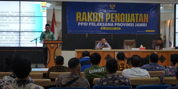 Buka Rakor Penguatan PPID, Sekda Sudirman: Skor ESG 94,7 Menunjukkan Komitmen Jambi Pada Pembangunan Berkelanjutan