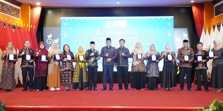 Gala Dinner HUT ke-54 KORPRI Provinsi Jambi: Sekda Sudirman Apresiasi ASN Berprestasi dan Purnabakti 2025