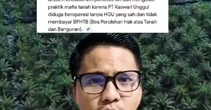 Politisi PDIP: PT Kaswari Unggul di Tanjabtim Diduga Beroperasi Puluhan Tahun Tanpa HGU yang Sah