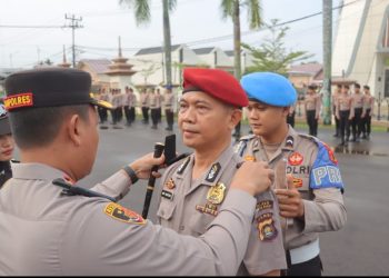 34 Personil Polres Tanjab Barat Naik Pangkat Setingkat Kapolres Ingatkan Jalankan Amanah dengan Baik
