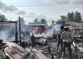 Dua Rumah Ludes Terbakar Di Sabak ILir Satu Warga Alami Luka Bakar 