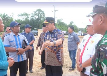 Bupati BBS Tinjau Pembangunan Koperasi Merah Putih di Desa Sungai Gelam