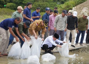 Gubernur Al Haris Tinjau Bendungan PLTA Danau Kerinci, Lepas 10.000 Benih Ikan dan Apresiasi Kemandirian SMK-SPP Negeri 3 Kerinci
