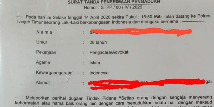 Postingan Facebook Berbuntut Pidana, Kuasa Hukum Keluarga Adi Resmi Lapor Di Polres Tanjabtim