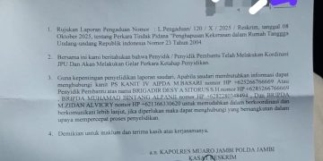 Diduga Telantarkan Istri, Oknum Guru SMPN 8 Muaro Jambi Dilaporkan ke Polisi Terkait UU KDRT