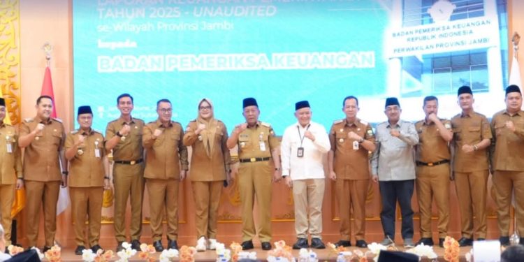 Bupati BBS Serahkan LKPD Unaudited Tahun Anggaran 2025 kepada BPK RI Perwakilan Provinsi Jambi