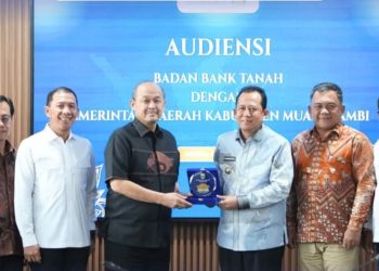 Selesaikan Persoalan Lahan, Bupati Muaro Jambi Audiensi Dengan Badan Bank Tanah di Jakarta 