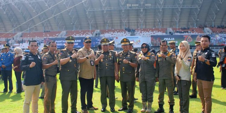 Wakil Gubernur Jambi Hadiri Upacara HUT Satpol PP, HUT Damkar dan HUT Satlinmas di Kota Palembang