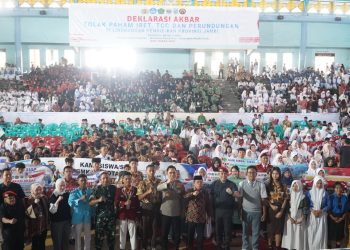 Belasan Ribu Pelajar Jambi Deklarasi Tolak IRET, TCC dan Bullying