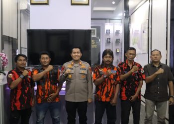Silahturahmi Ormas Pemuda Pancasila (PP) Dankoti Berserta Pengurus, Disambut Hangat Oleh Kapolres Tanjabtim