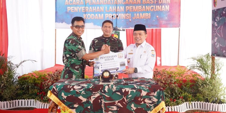 Pemprov Hibahkan Lahan untuk Pembangunan KODAM di Provinsi Jambi