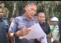 Panitera PN Muara Bulian Tancap Patok Lahan PT. BSU Seluas 1.300 Hektar