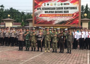 Apel Kebangsaan, Kapolres Batanghari Ajak Warga Menjaga Kamtibmas