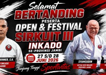 Dongkrak Prestasi Atlet, INKADO Jambi Gelar Kejuaraan Karate Sirkuit III 