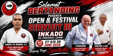 Dongkrak Prestasi Atlet, INKADO Jambi Gelar Kejuaraan Karate Sirkuit III 