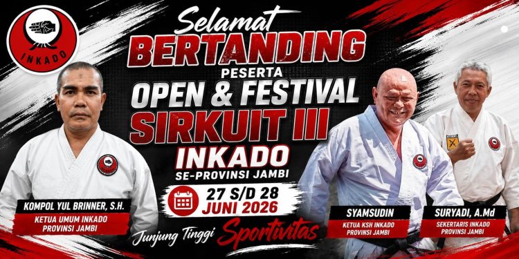Dongkrak Prestasi Atlet, INKADO Jambi Gelar Kejuaraan Karate Sirkuit III 