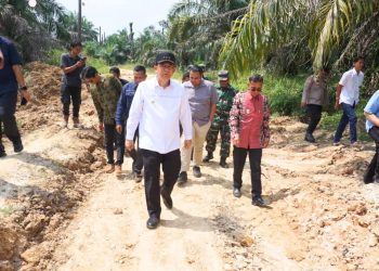 Bupati BBS Tinjau Jalan Rusak di Desa Marga Manunggal Jaya 