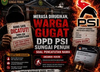 Merasa Dirugikan, Warga Gugat DPD PSI Sungai Penuh ke Pengadilan, Klaim Alami Kerugian Moril dan Materiil