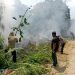 Tiga Hektar Lahan di Muaro Jambi Terbakar, Polisi, TNI, Warga dan Heli Water Bombing Berjibaku 