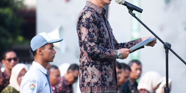 Upacara Hari Anak Nasional ke 42, Bupati Fadhil Bacakan Amanat Mentri PPPA