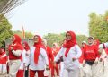 Semarak HUT ke-81 RI, DWP Provinsi Jambi Gelar Senam Bersama dan Gerakan Peduli Lingkungan