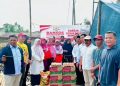 Salurkan Bantuan Sembako Dan Uang Tunai, Kadin Tanjab Timur Peduli Korban Kebakaran Desa Lagan Tengah
