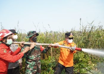 Tak Gentar Lewati Medan Sulit, Al Haris Berjibaku Padamkan Karhutla di Pelosok Tanjabtim