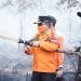 Londerang Kembali Terbakar, Al Haris Turun Langsung Uji Zat Pemadam Api Gambut