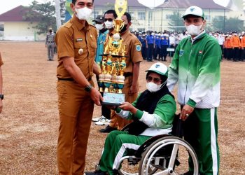 Peringati Upacara Haornas Ke 43, Bupati Fadhil Ajak warga Gemar Berolahraga