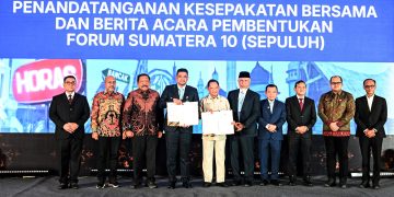 Gubernur Al Haris Teken MoU Forum Sumatera Sepuluh, Perkuat Sinergi Pembangunan Antar Provinsi