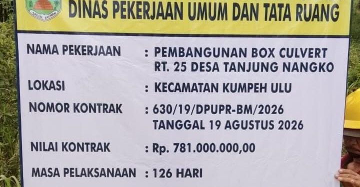 Baru Dibangun Sudah Dibongkar, Proyek Jembatan Box Culvert Rp781 Juta di Kasang Pudak Disorot Warga