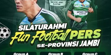 Bupati Fadhil Suport Silahturahmi Fun Football Pers Se-Provinsi Jambi di Batanghari